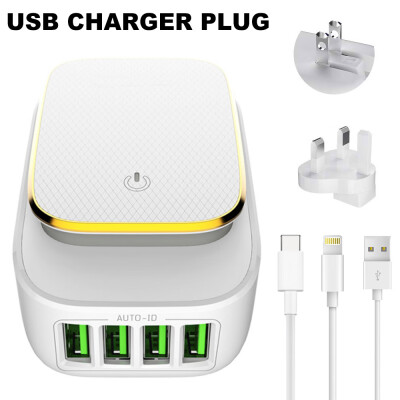 

USB charger plug LED touch night light