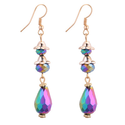 

New Big Water Drop Crystal Long Earrings Fashion Accessory Simulated Pearl Dangle Pendent Earring Women Jwellery