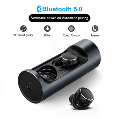 

Binaural Sports Waterproof Headset Wireless Stereo Bluetooth 50 Earphone HiFi Sound Quality Adaptive Noise Reduction with Mic