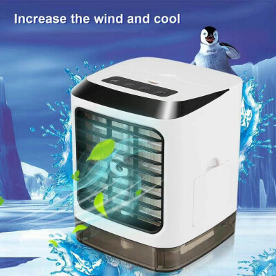 

Remote Control Air Conditioner Fan 4 In 1 7 Color LED Night Light Small Personal USB Mini Air Humidifier Cooling Fan