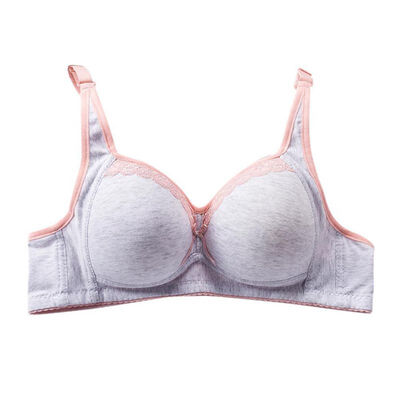 

34 Cup Wire free Push UP Cute Bra Gather Adjustable Underwear For Women Newest B Cup Solid Color Newest