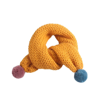 

Fashion Lovely Autumn Winter Boys Girls Baby Kid Solid Scarf Warm Knitted Collar Scarves For Women Female Bandanas