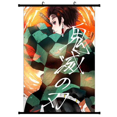 

Demon Slayer Kimetsu no Yaiba Poster Prints Anime Scrolls Poster Banners for Collect Home Wall Bedroom Decoration