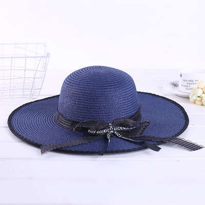 

Summer New Korean Ladys Ladys Ladys Ladys Butterfly-knotted Sun Hat Seaside Holiday Eaves Personal Sunshade Beach Hat