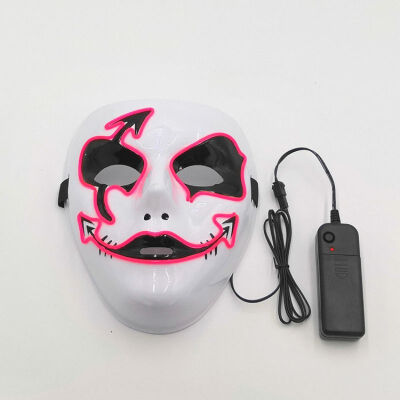 

Halloween Glowing Mask Ghost Face Mask Hand-painted Glowing Mask Cosplay Party Scary Mask Glow In Dark Masquerade Decoration