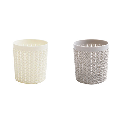 

Plastic Desktop Storage Organizer Table Dustbin Sundries Barrel Cosmetics Jewelry Storage Box Office Trash Can