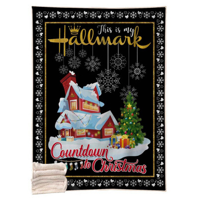 

Christmas double layer thick square blanket super soft&comfortable plush blanket sofa home blanket
