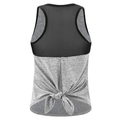 

Quick-Drying Split Hem Outdoor Sports Fitness Vest Solid Color Breathable Ladies Vest