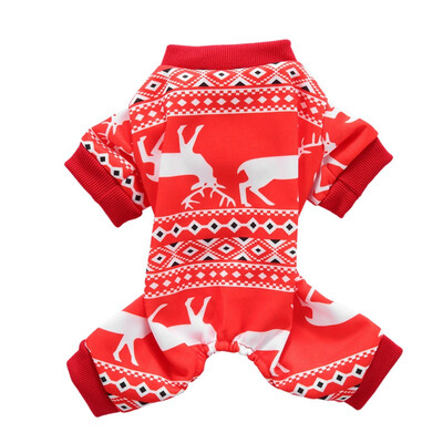 

Pet Christmas Cosplay Costume Small And Medium Dogs Warm Jumpsuit For Autumn And Winter