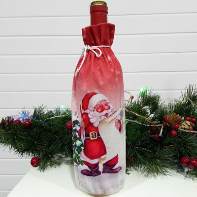 

Creative Christmas Santa Red Wine Bottle Set Christmas Red Wine Gift Bag
