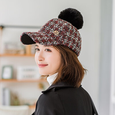

Female autumn&winter Korean style cap thick warm wool baseball cap winter plush England ducks cap women