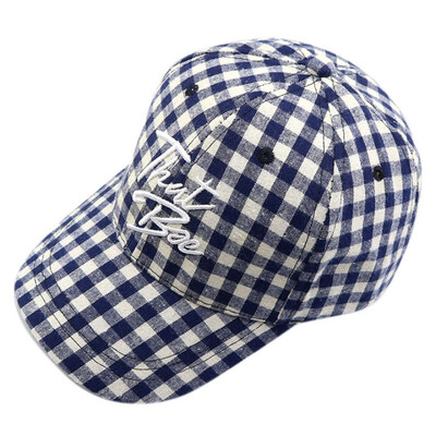

Babys Plaid Letters Sunshade Hat Smile Love Sunshade Kids Cap Kids Outdoor Cap