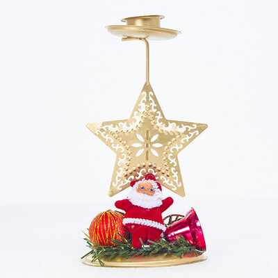 

Christmas Iron Candlestick Ornament Candle Desktop Decor Background Home Decor