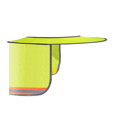 

Gobestart Safety Hard Hat Yellow Neck Shield Helmet Sun Shade Reflective Stripe New