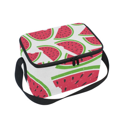 

ALAZA Lunch Box Insulated Watermelon Pattern Lunch Bag Large Cooler Tote Bagfor Men Women