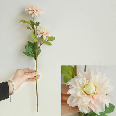 

Artificial Flower Dahlia Real-Looking Flower With Stem For Wedding Brides Bouquet Arrangement Decorations