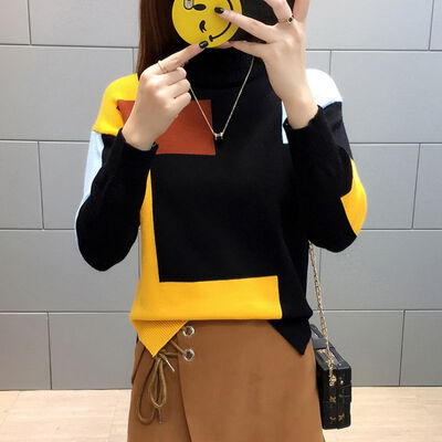 

Autumn Winter Turtleneck Warm Sweater For Women Korean Long Sleeve Harajuku Knitted Pullover Jumpers Pull Femme