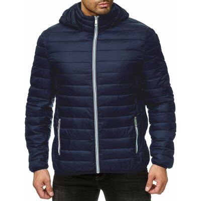 

Toponeto Mens Winter Zipper Hoodie Warm Down Jacket Packable Light Top Quality Coat