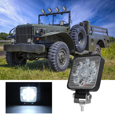 

LED Spot Light 3Inch 16 Lights Square Flood Work Light Offroad Light Led Fog Light Truck Light Driving Light Boat Lighting for Tra