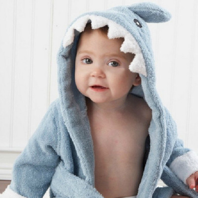 

New 2018 Baby Boy Girl Cartoon Animal Shape Robe Bathrobe Winter Warm Childrens Cartoon Bathrobe Cloak