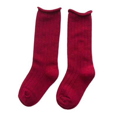 

5 Colors Baby Girl Cute Solid Color Long Socks Kids Soft Over Knee Socks for Children Girls