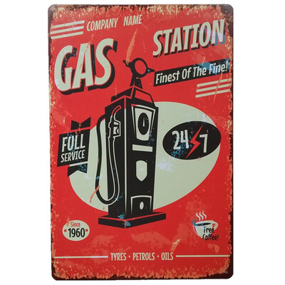 

Toponeto European And American Retro Metal Paintings Hanging Metal Poster