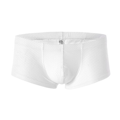 

Polka Dot Pattern Low Waist Mens Boxer Briefs Breathable U Convex Mens Boxer Briefs