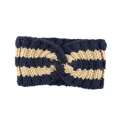 

Gobestart Color Matching Knit Cross Wool Hair Band Ear Protection Hand-Woven Fashion Warm