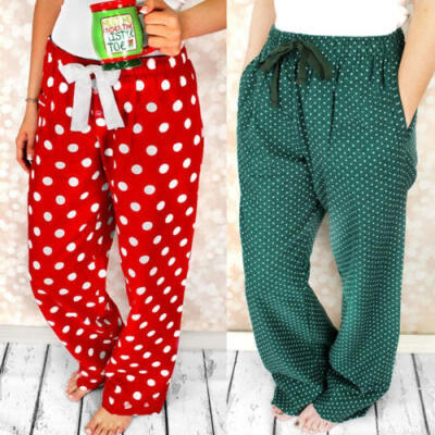 

Xmas Unisex Women Men Novelty Spot Dot Pjs Pyjama Set Lounge wear Leggings Pant