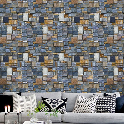 

Hot Creative 3D Fake Brick Wall Stickers Self-Adhesive PVC Wallpaper Decorative Posters Peel&Stick Cafe Bar Retro Wall Stick