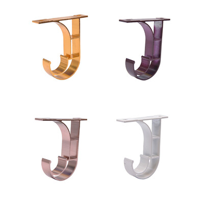 

Roman Rod Aluminium Alloy Holder Curtain Rod Accessories Universally Top Mounting Side-install Thicken Rod Bracket