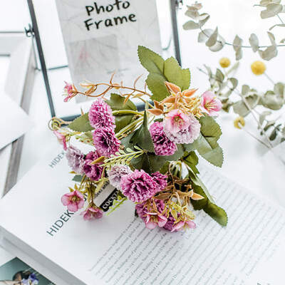 

Artificial Silk Flowers European Fall Vivid Carnation DIY Fake Leaf Peony Mothers Day Teachers Gift Wedding Home Decoration