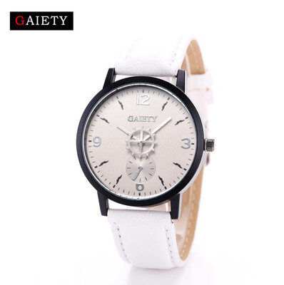 

〖Follure〗Women Fashion Leather Band Analog Quartz Round Wrist Watch Watches Black