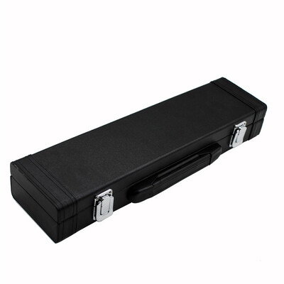 

16 Hole Flute Black Durable Inner Lint Leather Box Poratble Instruments Storage Package Case