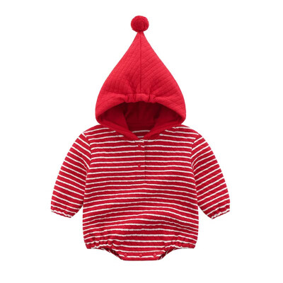 

Spring Autumn Baby Clothing Baby Kids Boys Girls Infant Striped Hooded Romper Jumpsuit Polka Dot Clothes Outfits 0-24M