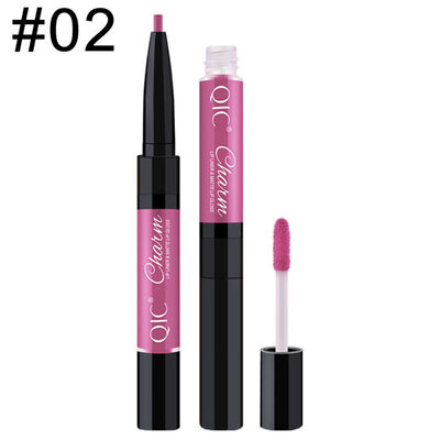 

Women Double Head Silky Matte Lip Liner Gloss Waterproof Long Lasting Lipstick