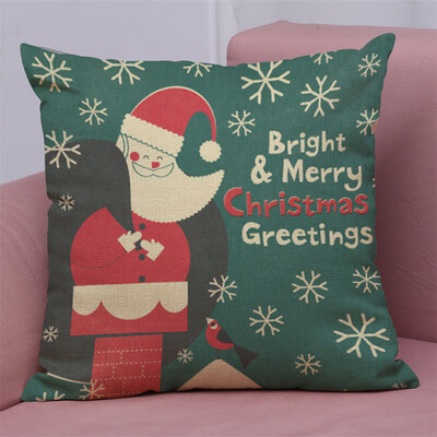 

Gobestart New Christmas Cotton Linen Pillow Case Sofa Cushion Cover Home Decor