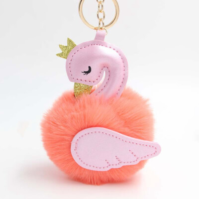 

Plush Key Ring Lovely Plush Swan Key Chain Backpack Bag Pendant Car Key Buckle Keychain Hanging Pendant