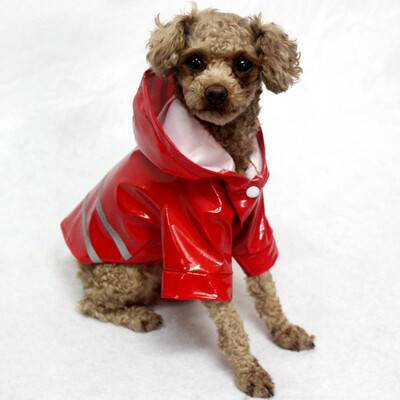 

Summer Outdoor Puppy Pet Rain Coat -XL Waterproof Jackets hooded raincoat PU reflective pet Raincoat for Dogs Cats Apparel Clothe