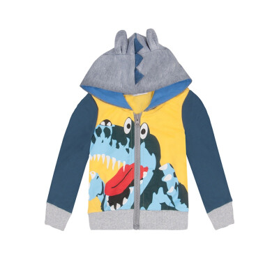 

Toddler Boy Jacket Kids Baby Boy Casual Dinosaur Print Zipper Hooded Jacket Infant Children Cute Outwear Coat