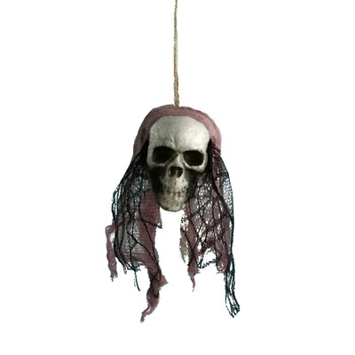 

DIY Artificial Foam Skull Bride Clothes Halloween Decor Bone Head Hanging Home Decorations Festival Party Supplies