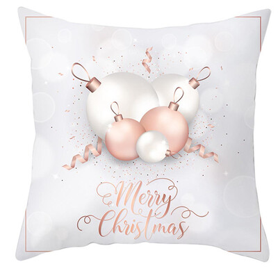 

LIANGchueng Cushion Covers Christmas Peach-skin Throw Pillowcases for Couch Living Room Sofa Bed 45cm x 45cm18x18 Inches