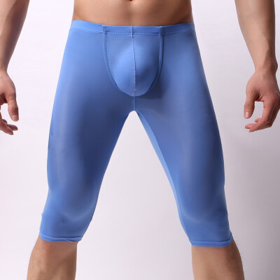 

Tailored Mens Ice Silk Sexy Solid Color Breathable Youth Ice Silk Trousers