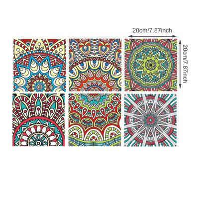 

Moroccan Style DIY Mosaic Wall Tiles Stickers Waist Line Wall Sticker Kitchen Adhesive Bathroom Toilet Waterproof PVC Wallpapers