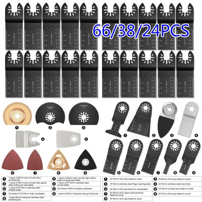 

243866PCS Saw Blades Mix Oscillating Wood Cutting Tool for Fein Multimaster Dremel Makita Bosch Rockwell