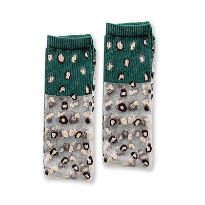

Baby Girl Cute Socks Leopard Print Breathable Long Socks Infant Children Soft Crib Leg Warmer
