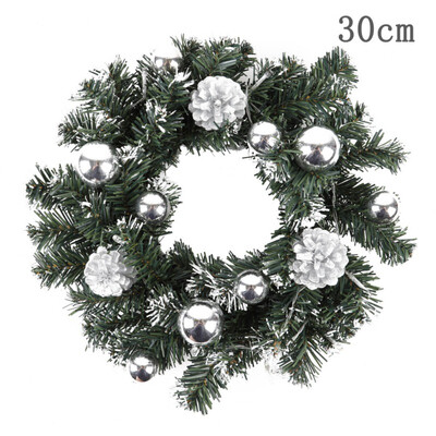 

Christmas Flowers Wreath Front Door Hang Round Garland For Christmas Party New Year Decorations Series Dropshipping