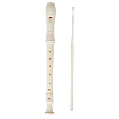 

ABS Soprano Descant Recorder Clarinet 8 Holes German Style C Key with Fingering Chart Cleaning Stick for Kids Beginners