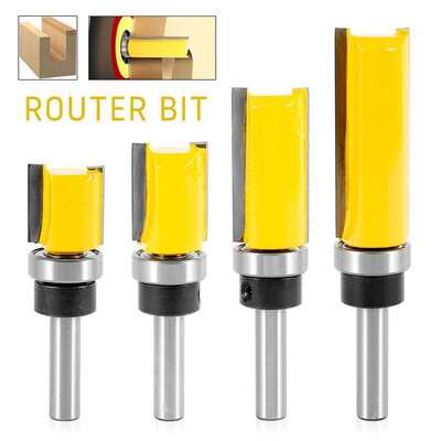 

Willstar 4PCS Flush Cutter Straight Edge Copy Milling Cutter Professional Accessories Wood Router Router Bit Router