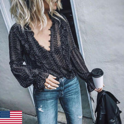 

Women Long Sleeve Lace Up T Shirts Fashion Ladies Summer Casual Blouse Tops